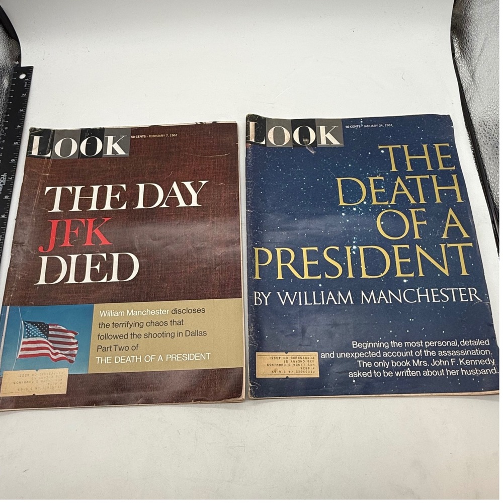 LOOK Magazine 1967 JFK Assassination Death of a President William Manchester 2pc